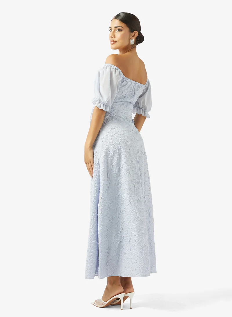 ELLA Puff Sleeve A-line Dress